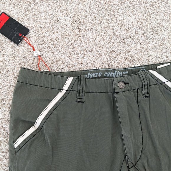 Pierre Cardin Men's Pants - Color Olive - Size W/34" L/30" - 100% Cotton - Picture 2 of 6